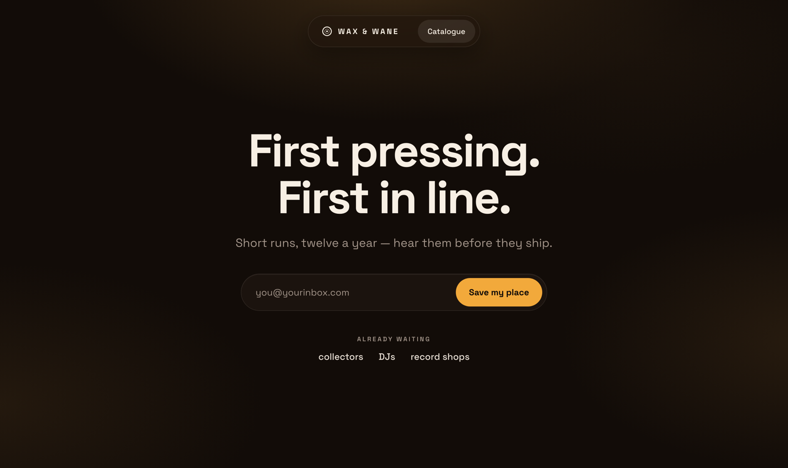 A second, different result produced by Waitlist Hero Page